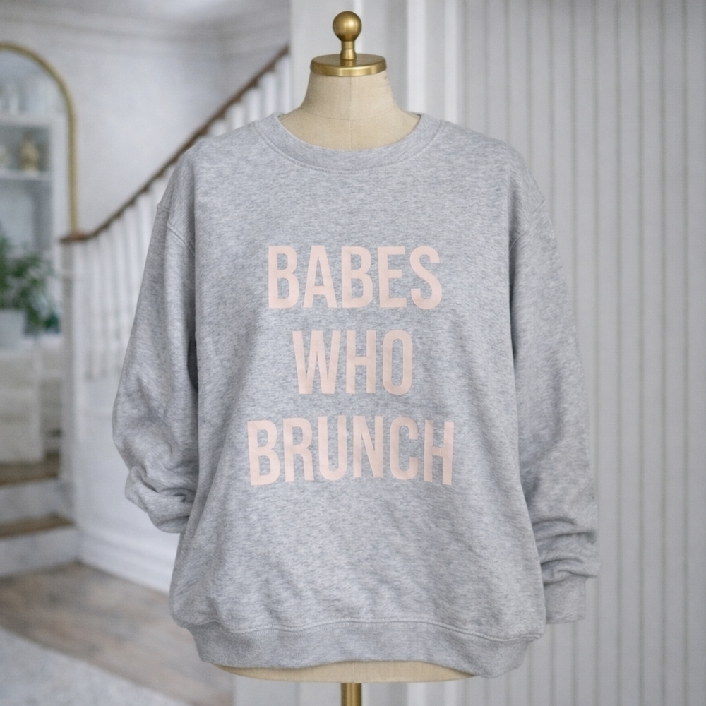Brunette The Label Babes Who Brunch Sweater Small Medium